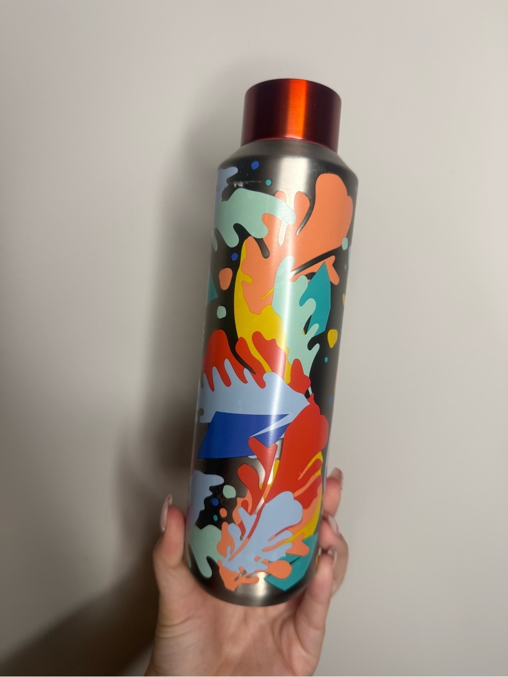 Starbucks summer 2020 Multicolor Tropical Leaf Stainless Bottle - Picture 2 of 7